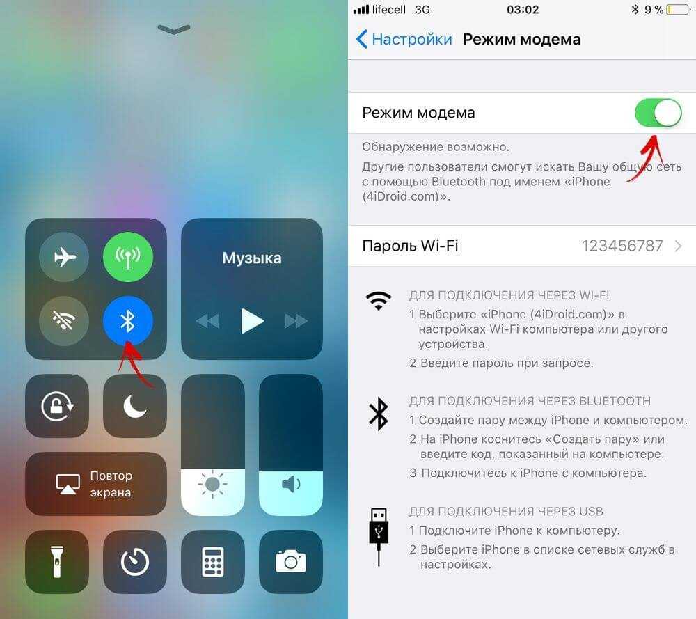 Как подключить айфон к компьютеру через usb как модем для раздачи интернета