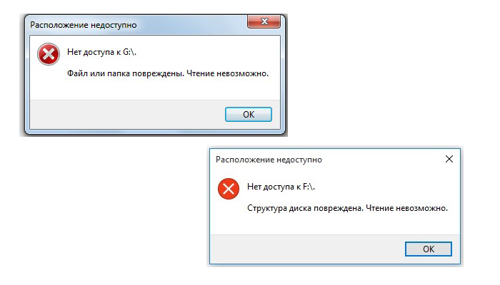 Что делать, если «структура диска повреждена, чтение невозможно»