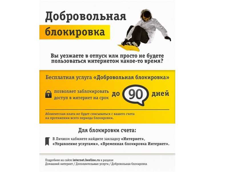 Как отключить домашний интернет билайн: навсегда или временно, порядок