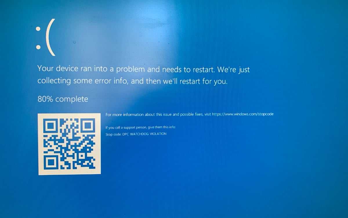 Dpc watchdog violation windows 10: как исправить ошибку