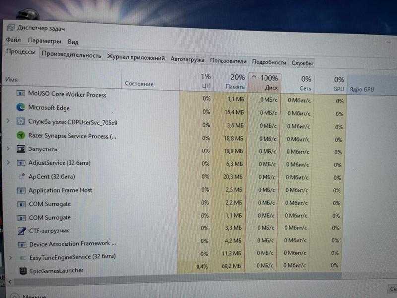Что делать если в windows 10 диск загружен на 100 процентов