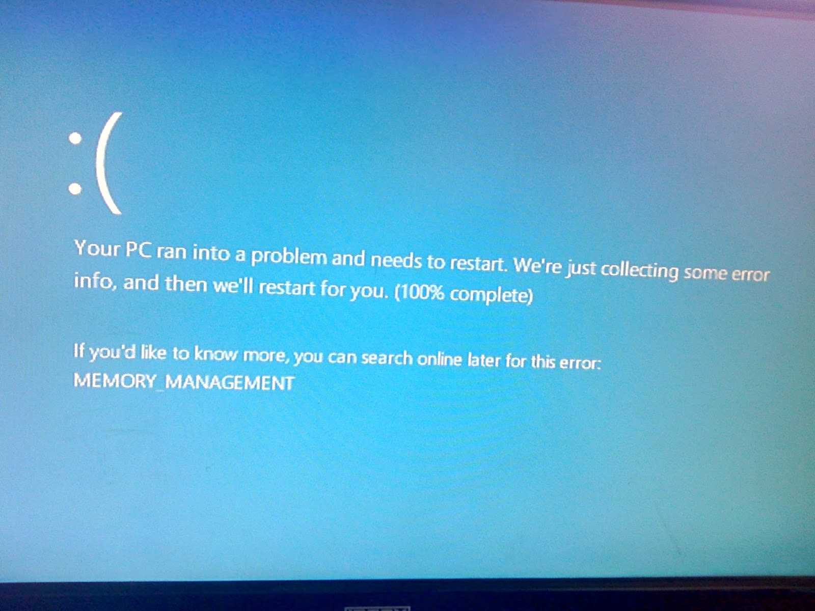 Как исправить windows stop code memory management bsod • оки доки