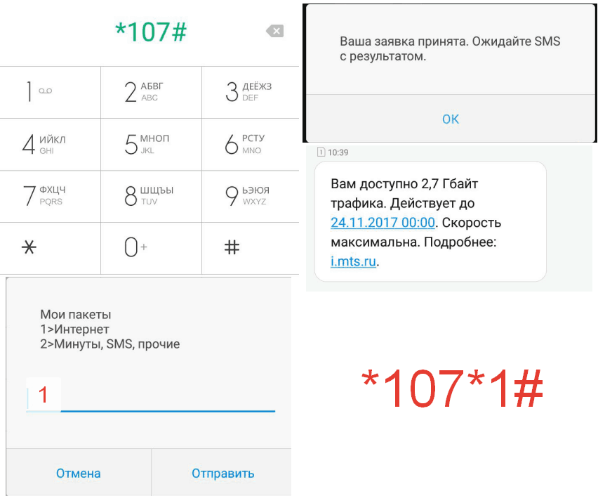 Как узнать остаток трафика на мтс в личном кабинете или на телефоне через ussd-команду