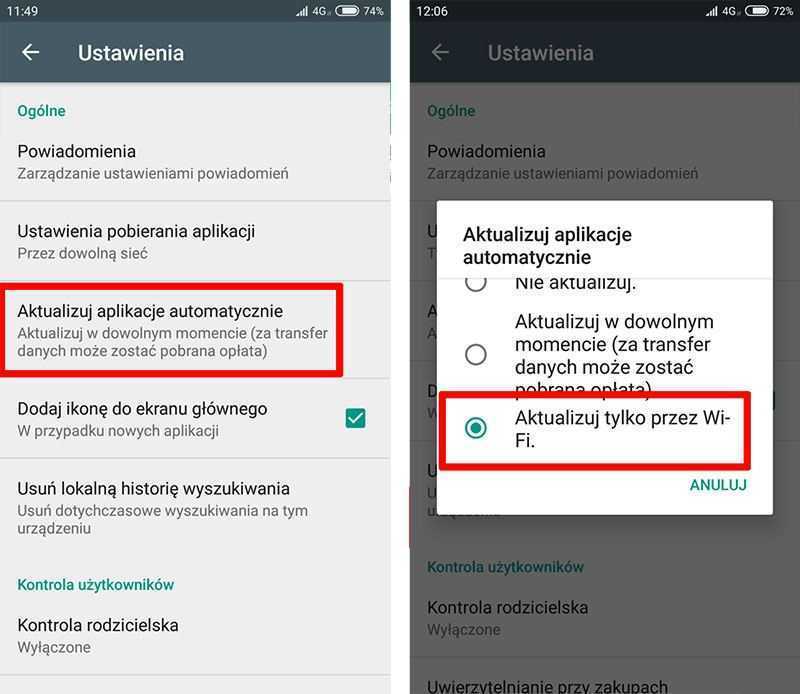Скачивание только по wifi как отключить. для загрузки требуется подключение к сети wifi. как загружать большие приложения по мобильной сети