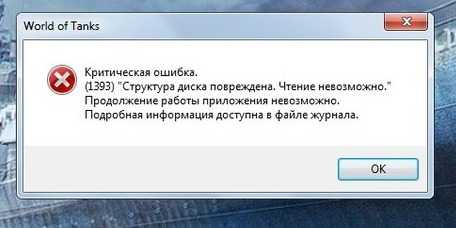 Структура диска повреждена чтение невозможно что делать