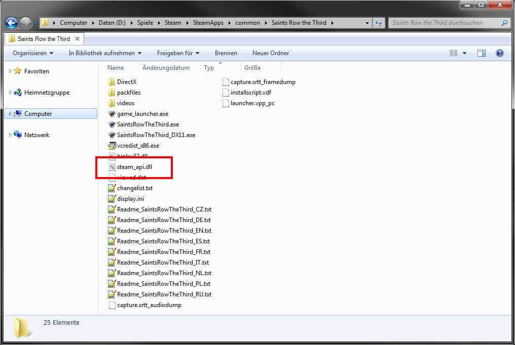 Отсутствует steam_api.dll и что делать