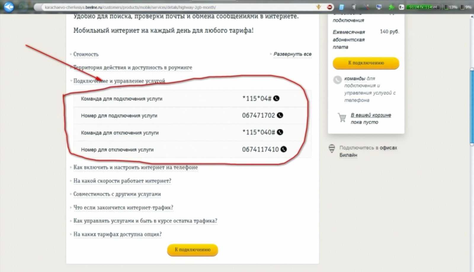 Как отключить домашний интернет билайн