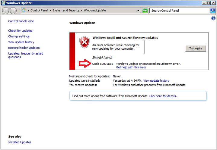 Ошибка windows update 80072ee2 - как исправить - 19216811.ru