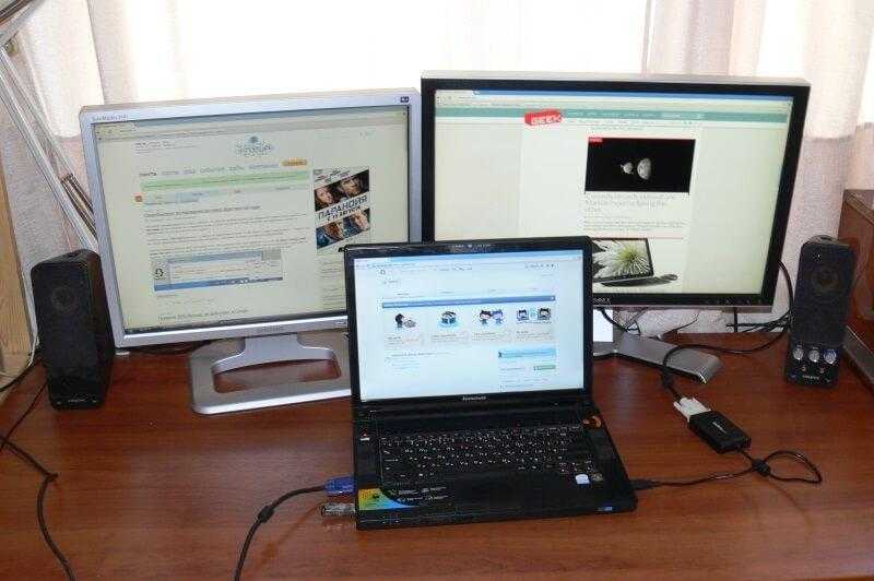 Подключение второго монитора к ноутбуку и настройка windows